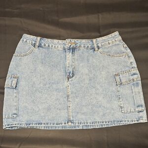 SHEIN Light Blue Denim Skirt